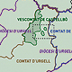 Map of the county of Urgell, the viscounty of Castellb, the county of Foix and the diocese of Urgell.